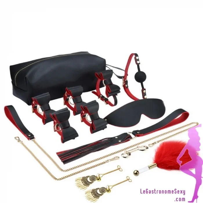 12-teiliges SM-Bondage-Set mit Luxus-Tragetasche