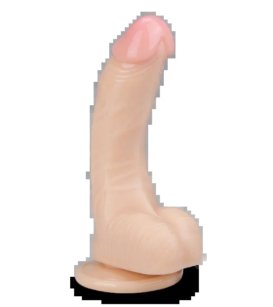 16 cm langer gebogener Dildo mit Saugnapf Bobby