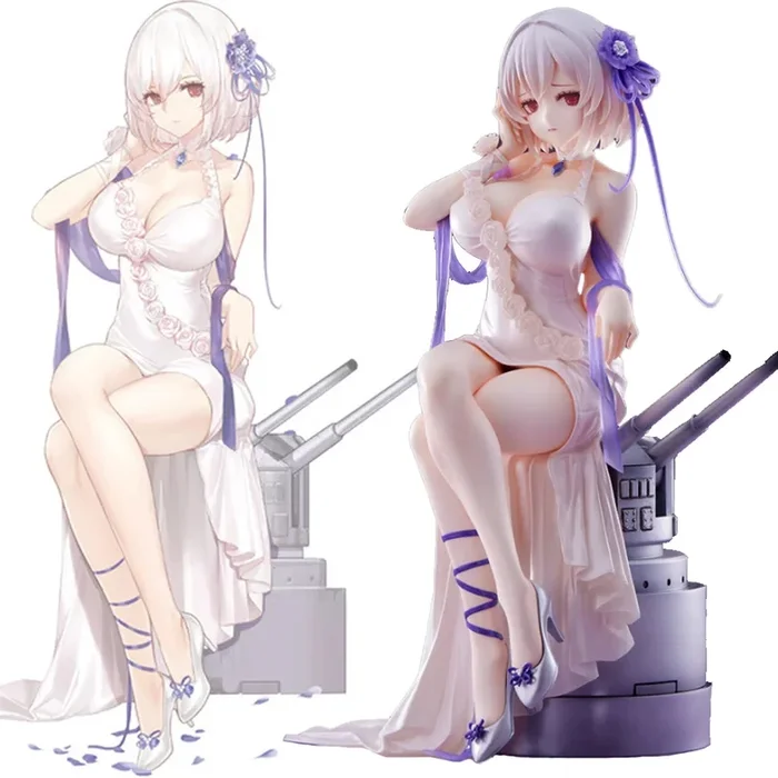 20cm Azur Lane Sirius Dream Tech, weiße Rose, sexy Mädchen Anime PVC-Figur, Hentai Modell, Spielzeug, Geschenk