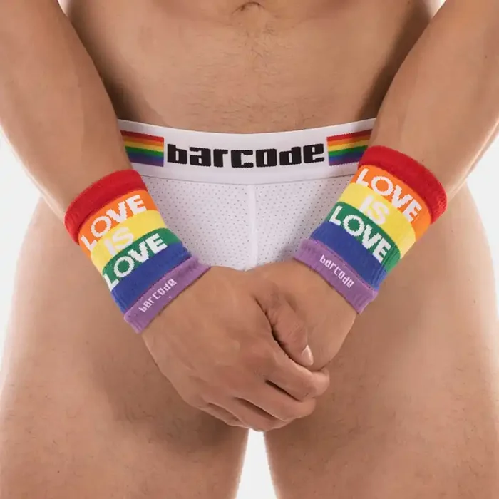 2er-Set Love is Love Rainbow Handgelenksbänder