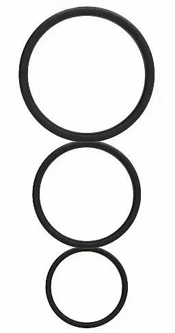 3er-Pack Silikon-Cockringe Flat Cocks