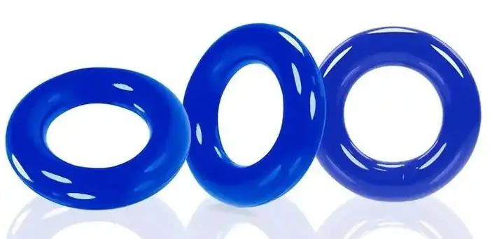 3er-Set Cockringe Willy Rings Blau