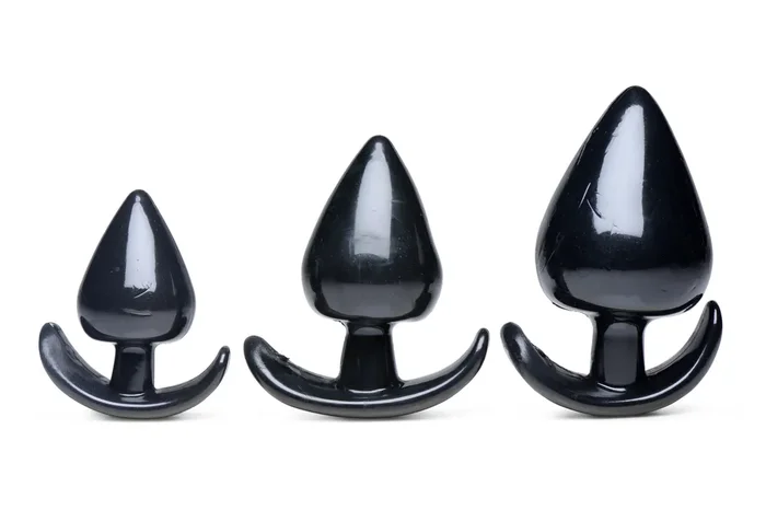 3er-Set Plugs Spades Schwarz