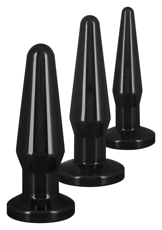 3er Set Schwarze Best Butt Plugs