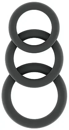 3er-Set Silikoncockringe Sono n°25 Grau