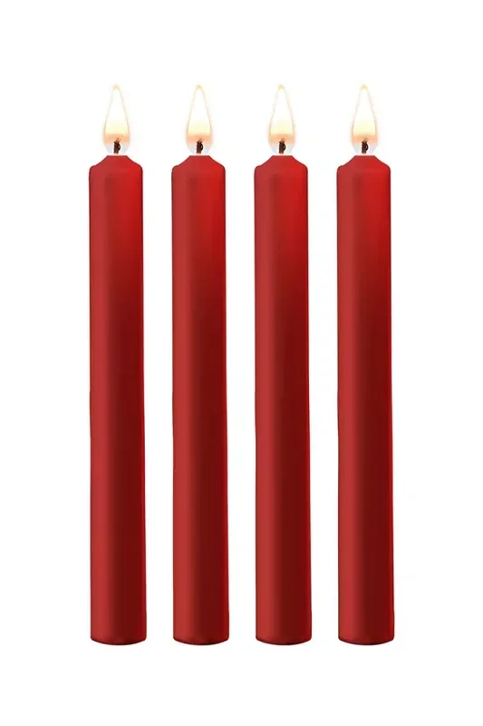 4 rote SM-Kerzen groß