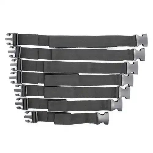 7er-Pack Camisole-Claps-Gurtbänder Schwarz