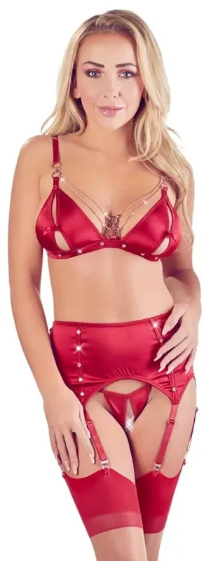 Abierta Fina 3-Teiliges sexy Straps-Set