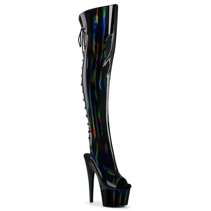 Adore-3019hwr (High Heel Größe 7 – Gr. 37, High Heel Farbe Schwarz Hologramm)