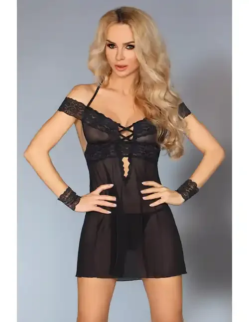 Afica Shirt, Panty & Cuffs schwarz
