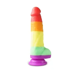 AlienDildo mit Saugnapf – Regenbogen