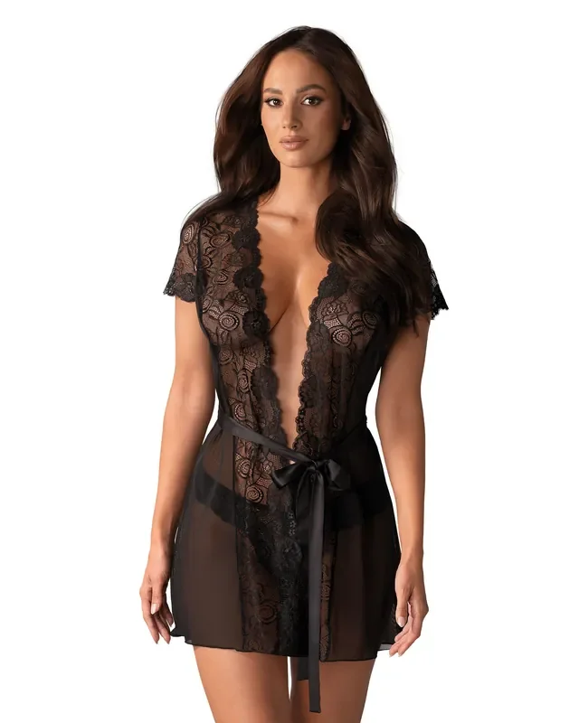 Alluria Morgenrock und Tanga – Schwarz