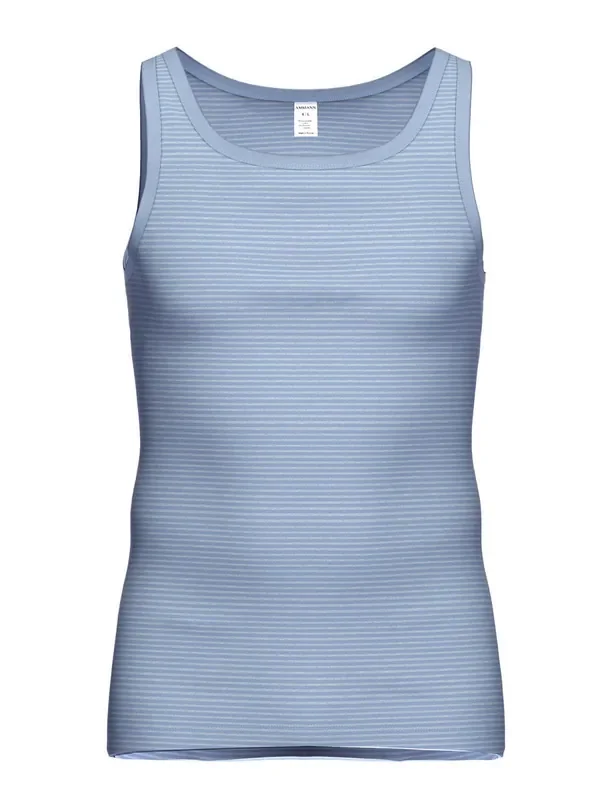 Ammann Jeans Feinripp Unterhemd, hellblau