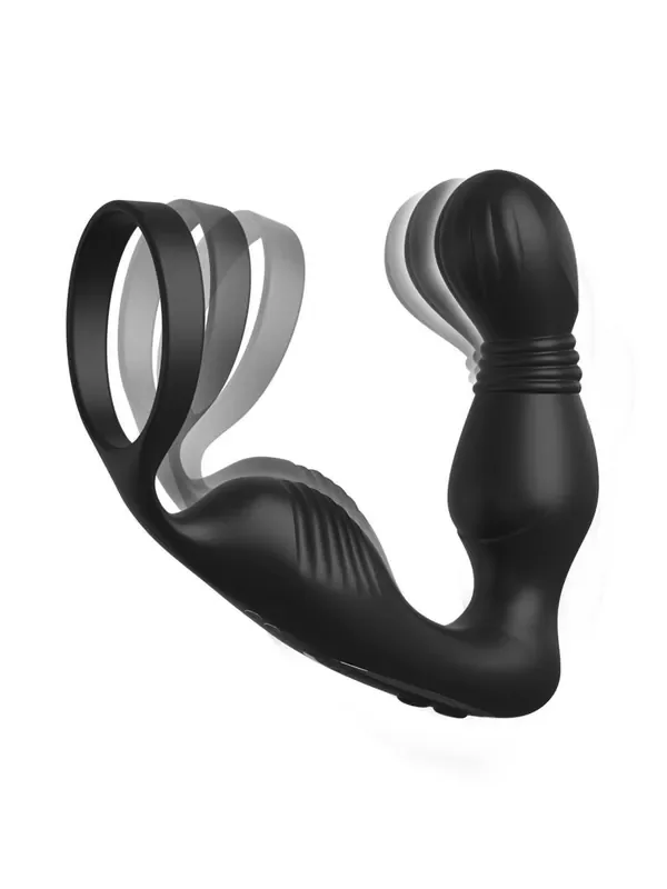 Anal Fantasy Ass-Gasm Pro P-Spot Milker Analvibrator mit Penisring, schwarz