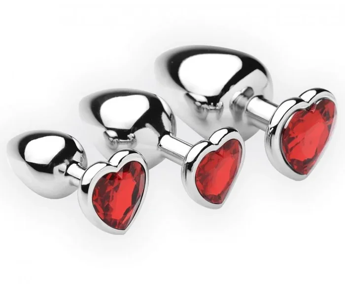 Anal Plug Set mit Edelstein Akzenten