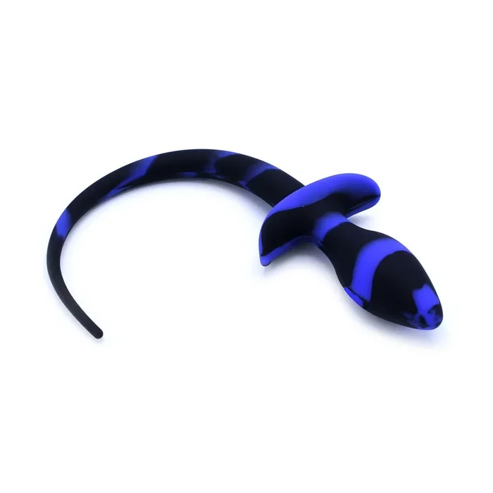 Analplug ‚Dog Tail‘ schwarz/blau