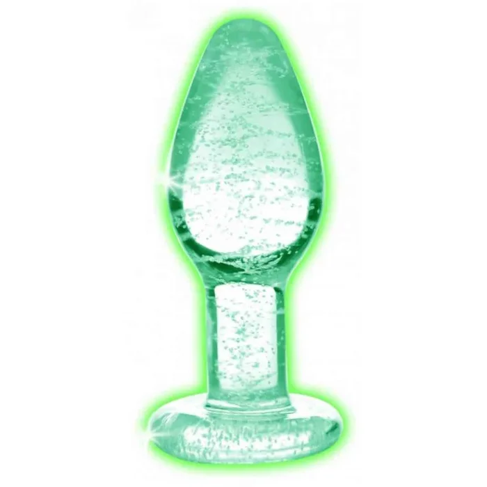 Analplug aus Glas „Glow in the Dark“