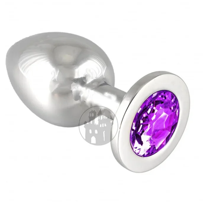 Analplug groß mit Kristall lila