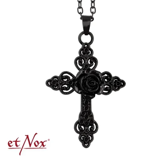 Anhänger ‚Black Rose Cross‘