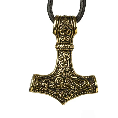 Anhänger ‚Golden Hammer‘ Edelstahl