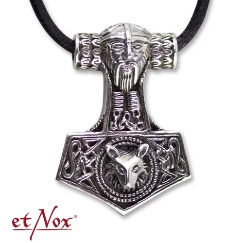 Anhänger ‚Thors Hammer mit Wolfskopf‘