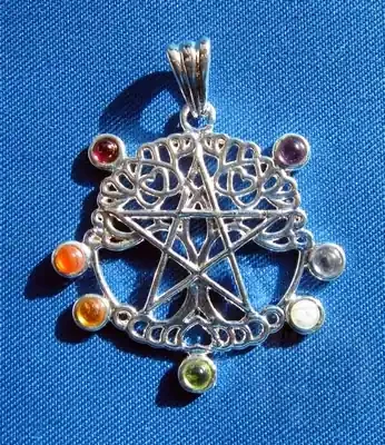 Anhänger Lebensbaum m. Pentagramm