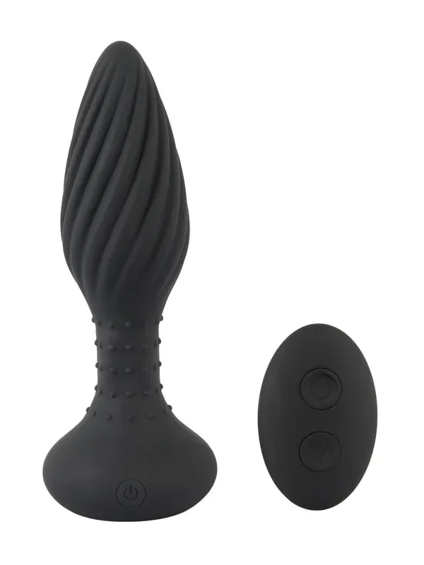 ANOS Remote Controlled Butt Plug Vibro-Analplug mit Fernbedienung, schwarz