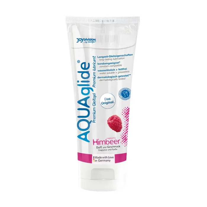 AQUAglide Neutral – Flavored Waterbased Lubricant – Raspberry – 3 fl oz / 100 ml