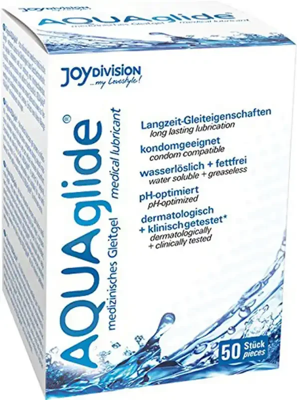 AQUAglide wasserbasiertes Gleitmittel – 50 Beutel