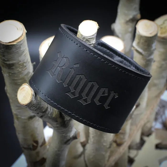 Armband schwarz – „Rigger“ antik breit – penumbra