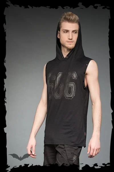 Ärmelloses Top mit Aufdruck 666