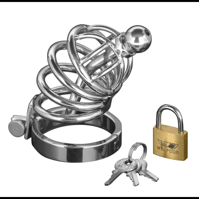 Asylum – Chastity Cage with 4 Rings – S/M