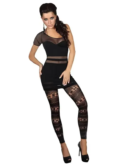 Asymmetrisches Minikleid Amaya in schwarz