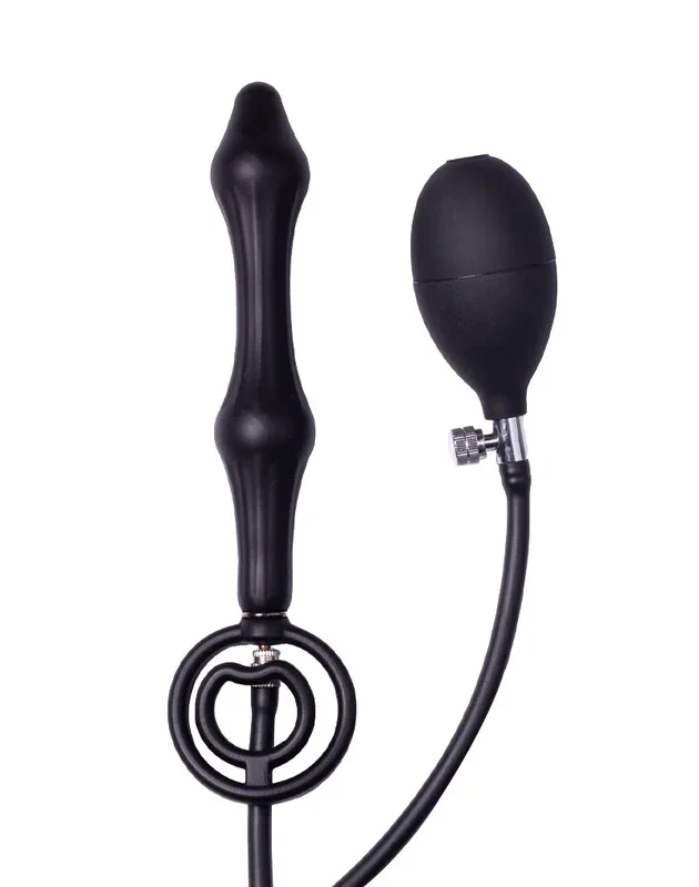 Aufblasbarer Analplug mit Doppelballon und Pumpe