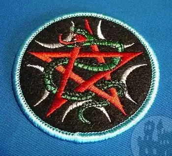 Aufnäher Schlange mit Pentagramm