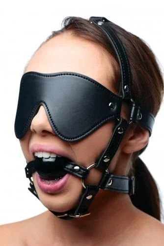 Augenbinde Harness mit Knebel