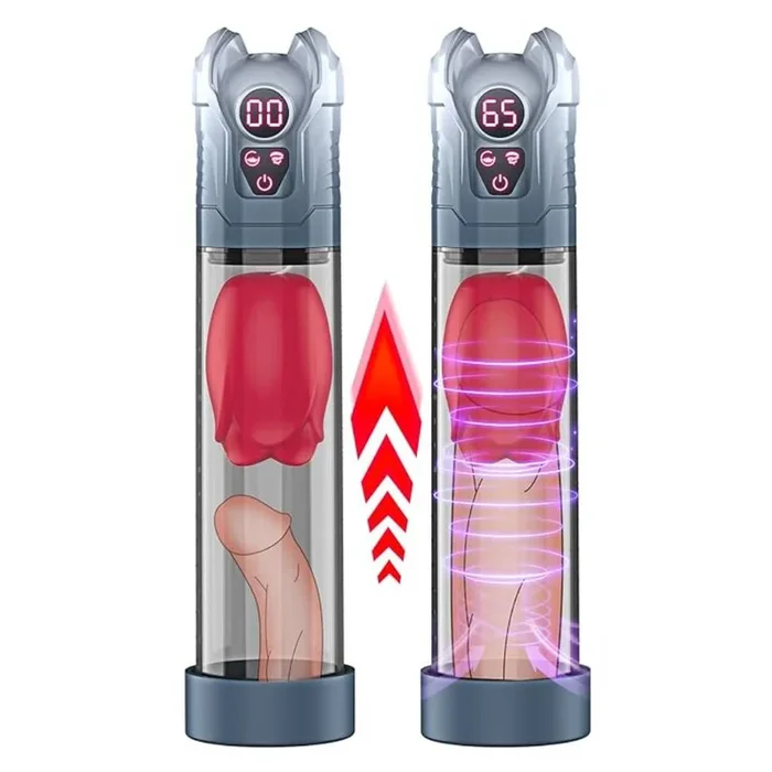 Automatischer Penispumpen Vergrößerungs Masturbator mit 7 Vibrations und 5 Saugmodi