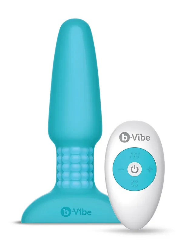B-Vibe Rimming Vibro-Plug mit Fernbedienung, teal