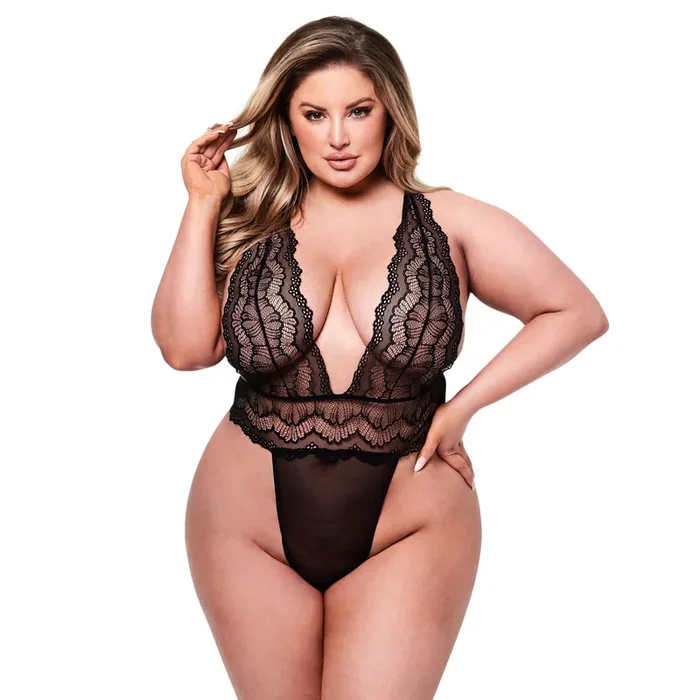 Baci – Sexy Deep V Lace Teddy Queen