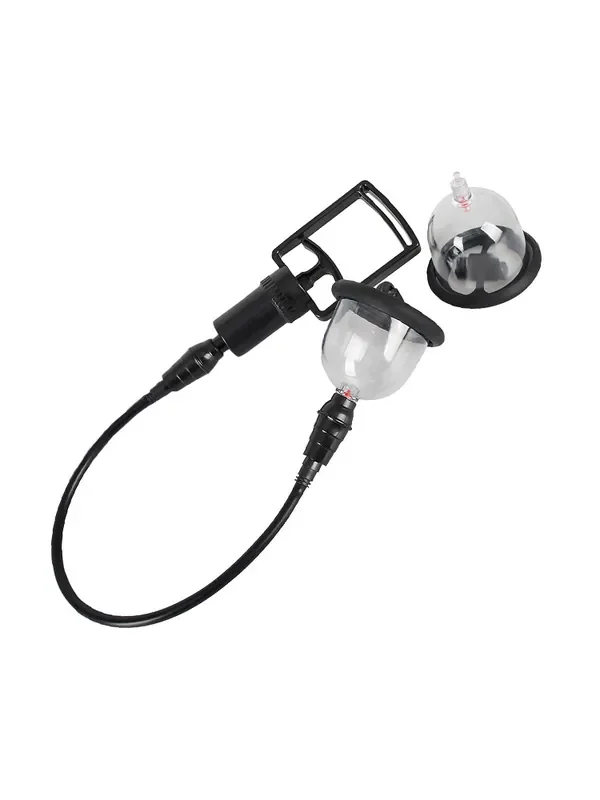 Bad Kitty Vibrating Nipple Cups Vibro-Nippelsauger, schwarz/transparent