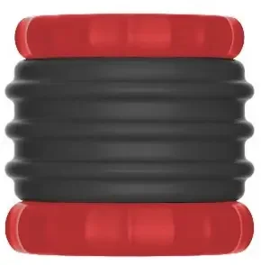 Ballstretcher Soqlo 35 mm – Höhe 5 cm Schwarz-Rot