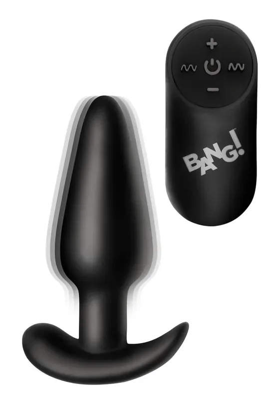 BANG! – Vibrations-Buttplug mit Fernbedienung -Schwarz