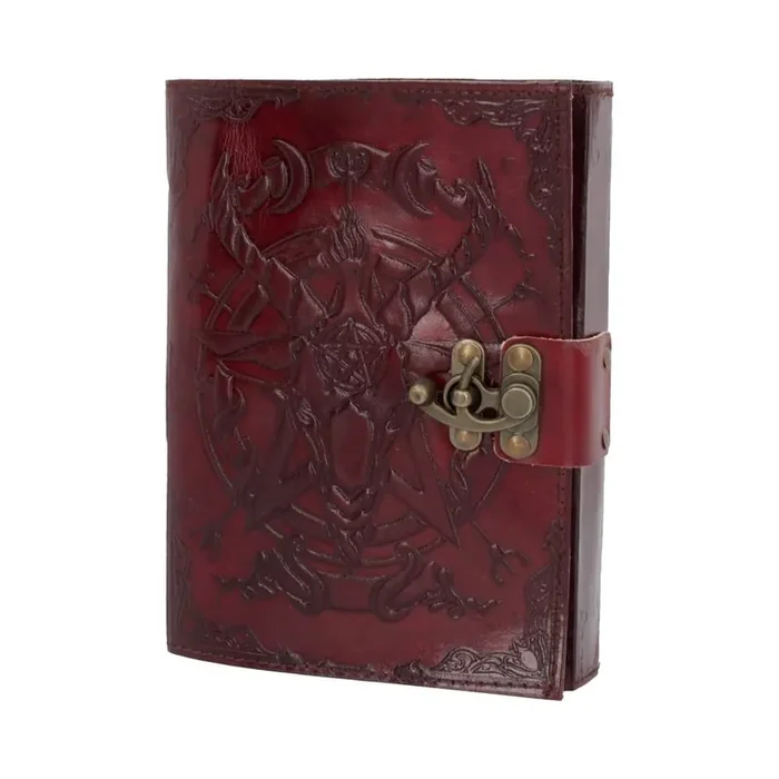 Baphomet Tagebuch Mit Geprägtem Ledereinband