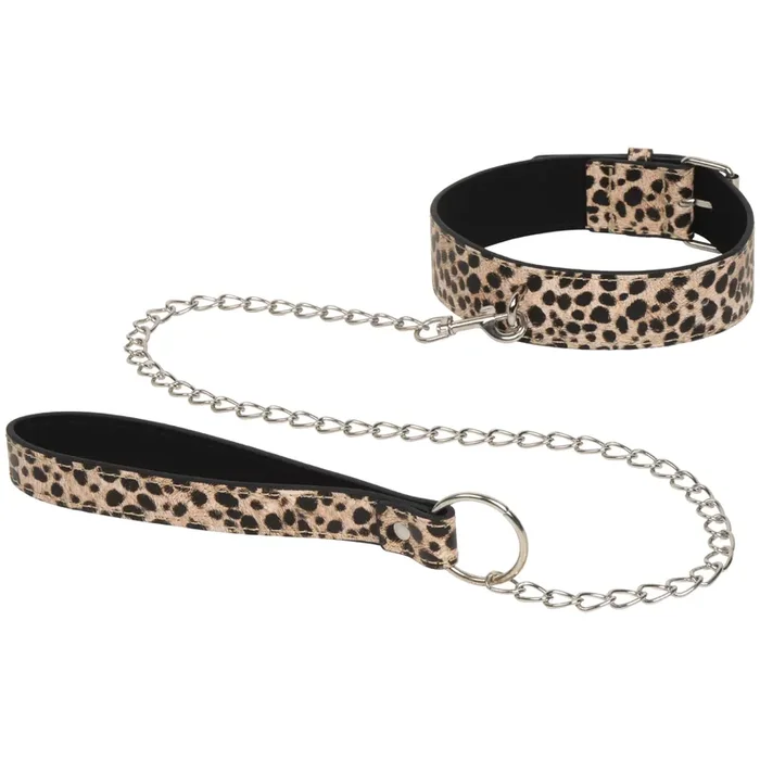 Baseks Leopardenhalsband mit Kette