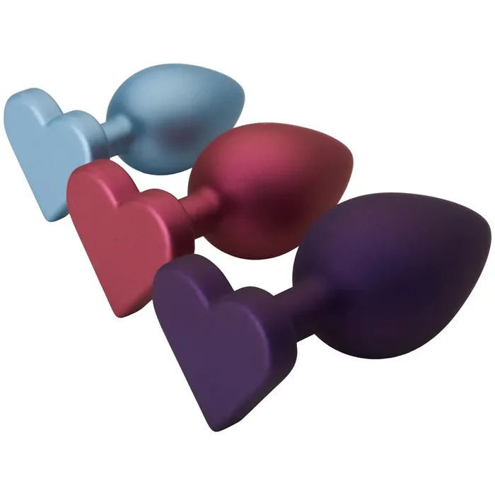 Baseks Shimmering Heartshaped Analplug-Set