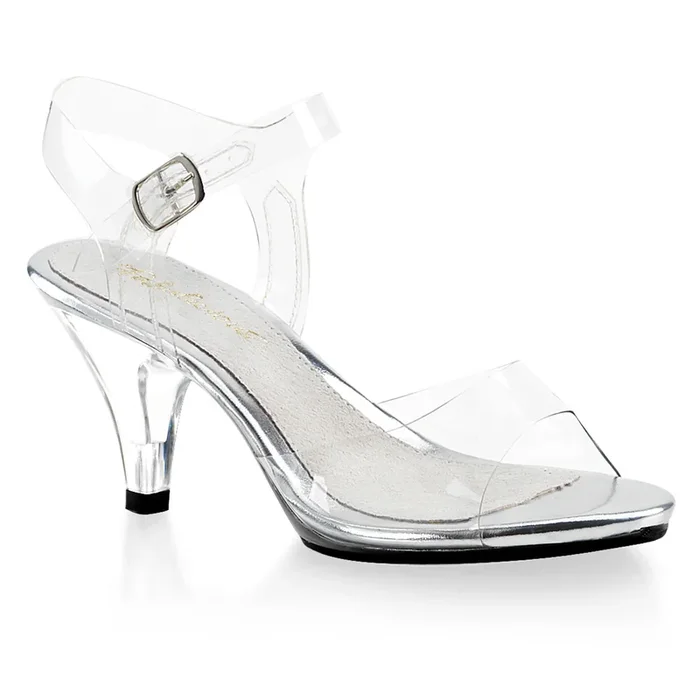 Belle-308 (High Heel Größe: 8 – Gr. 38, High Heel Farbe: Transparent)