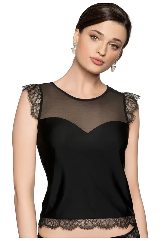 Bezauberndes Shirt aus Spitze und Tüll