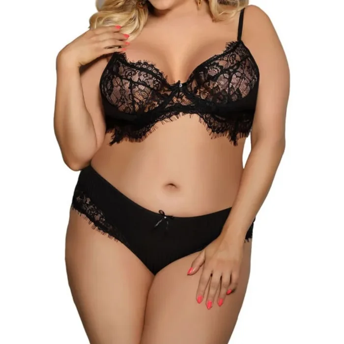 BH und Slip mit Fransen und Spitze, L/XL – SALE