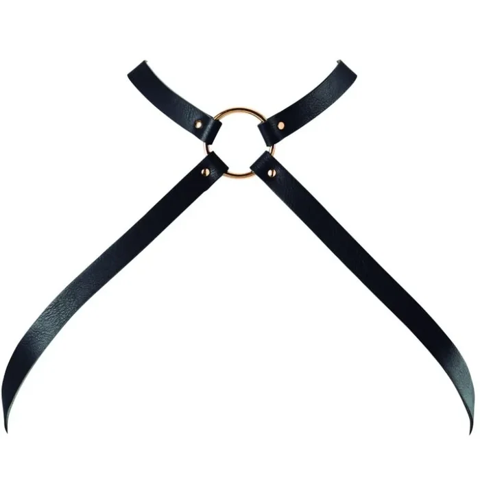 BIJOUX INDISCRETS MAZE CROSS CHEST HARNESS SCHWARZ