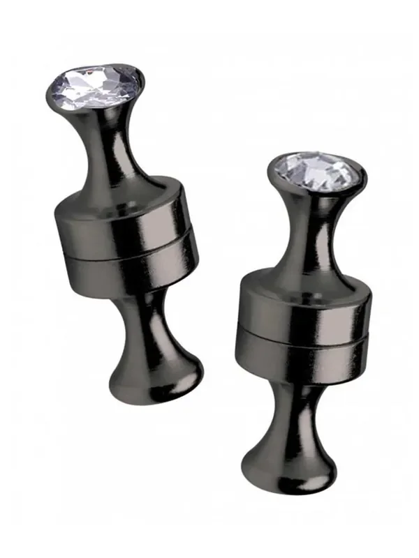 Black Label Black Line Magnetic Power Pins Magnet-Nippelklemmen, schwarz